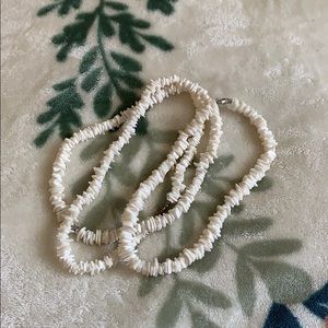 Three white necklaces!!